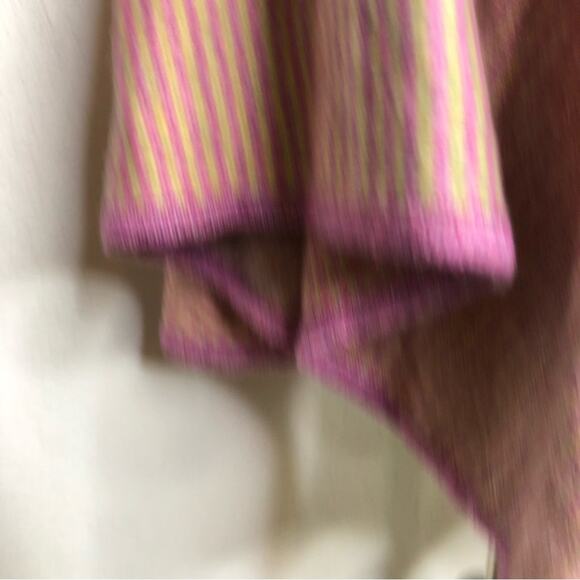 Cabi Harper pink tan striped open front cape sweater size One Size #4272 - Picture 7 of 16